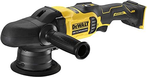 DEWALT DCM848N-XJ (Polisseuse à double action XR 18V Brushless - sans batterie ni chargeur, Jaune)